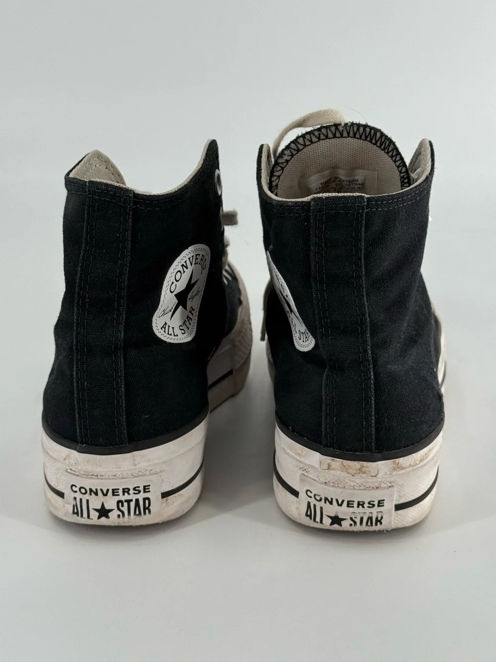 Platform Black Chucks Converse All Star Chuck‎ Taylor Hi Tops 6.5